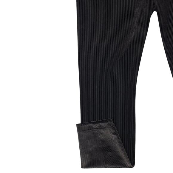 White House Black Market Leggings Womens 10 Short Black Corduroy Stretch Runway - Picture 5 of 12